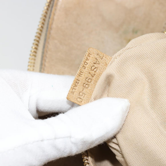 Chloe Hand Bag Leather Beige Gold Auth 180029