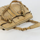 Chloe Hand Bag Leather Beige Gold Auth 180029-6