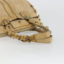 Chloe Hand Bag Leather Beige Gold Auth 180029-7