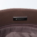 BURBERRY Nova Check Tote Bag Canvas Leather Beige Silver Auth 180030-16