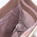 BURBERRY Nova Check Tote Bag Canvas Leather Beige Silver Auth 180030-18