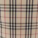 BURBERRY Nova Check Tote Bag Canvas Leather Beige Silver Auth 180030-3
