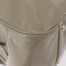 SAINT LAURENT Hand Bag Patent leather Gray Silver Auth 180031A-15