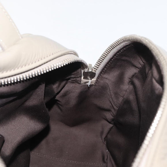 SAINT LAURENT Hand Bag Patent leather Gray Silver Auth 180031A
