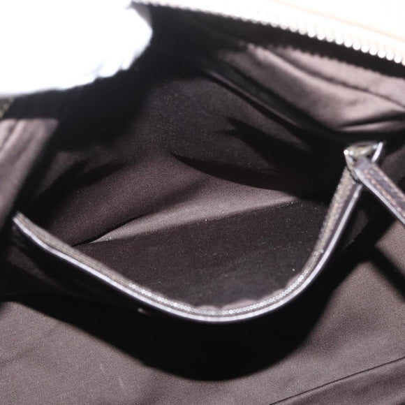 SAINT LAURENT Hand Bag Patent leather Gray Silver Auth 180031A