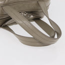 SAINT LAURENT Hand Bag Patent leather Gray Silver Auth 180031A-7