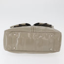 SAINT LAURENT Hand Bag Patent leather Gray Silver Auth 180031A-5