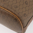 Christian Dior Honeycomb Canvas Shoulder Bag PVC Beige Gold Auth 180032-14