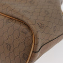 Christian Dior Honeycomb Canvas Shoulder Bag PVC Beige Gold Auth 180032-16