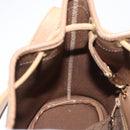 Christian Dior Honeycomb Canvas Shoulder Bag PVC Beige Gold Auth 180032-18