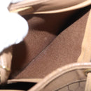 Christian Dior Honeycomb Canvas Shoulder Bag PVC Beige Gold Auth 180032-20