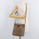 Christian Dior Honeycomb Canvas Shoulder Bag PVC Beige Gold Auth 180032-21