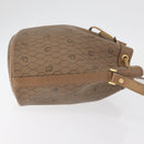 Christian Dior Honeycomb Canvas Shoulder Bag PVC Beige Gold Auth 180032-3