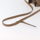 Christian Dior Honeycomb Canvas Shoulder Bag PVC Beige Gold Auth 180032-7
