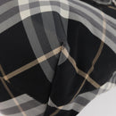 BURBERRY Nova Check Blue Label Tote Bag Nylon Black Silver Auth 180034-14