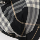 BURBERRY Nova Check Blue Label Tote Bag Nylon Black Silver Auth 180034-15