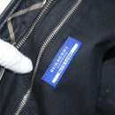 BURBERRY Nova Check Blue Label Tote Bag Nylon Black Silver Auth 180034-11