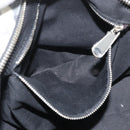 BURBERRY Nova Check Blue Label Tote Bag Nylon Black Silver Auth 180034-21