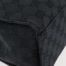 GUCCI Bamboo GG Canvas Hand Bag Black Silver 89 02 997 Auth 180040-10
