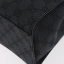 GUCCI Bamboo GG Canvas Hand Bag Black Silver 89 02 997 Auth 180040-13