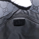 GUCCI Bamboo GG Canvas Hand Bag Black Silver 89 02 997 Auth 180040-15