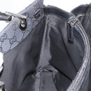 GUCCI Bamboo GG Canvas Hand Bag Black Silver 89 02 997 Auth 180040-20