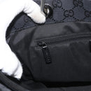 GUCCI Bamboo GG Canvas Hand Bag Black Silver 89 02 997 Auth 180040-24