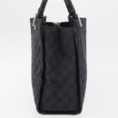 GUCCI Bamboo GG Canvas Hand Bag Black Silver 89 02 997 Auth 180040-5