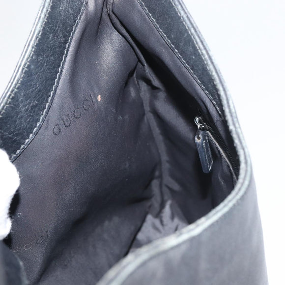 GUCCI Bamboo Shoulder Bag Leather Black 001 3244 Auth 180043