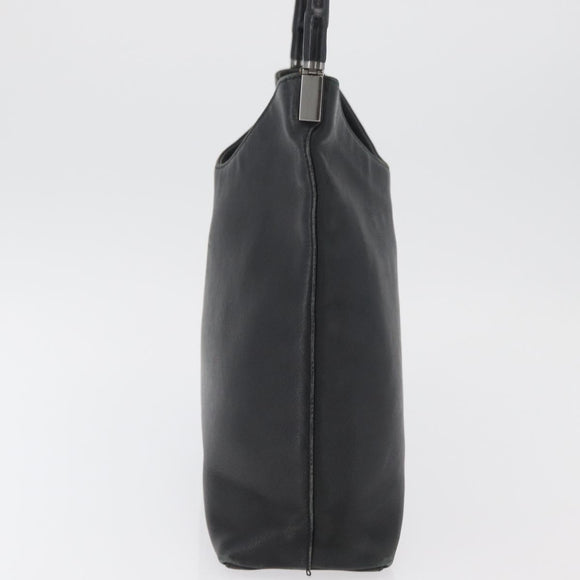GUCCI Bamboo Shoulder Bag Leather Black 001 3244 Auth 180043