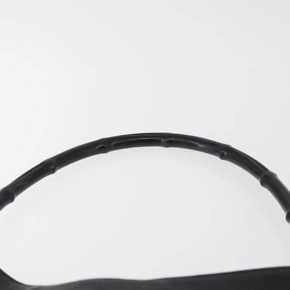 GUCCI Bamboo Shoulder Bag Leather Black 001 3244 Auth 180043
