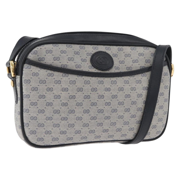 GUCCI Micro GG Supreme Schoudertas PVC Marinegoud 007 56 0095 Auth 180046