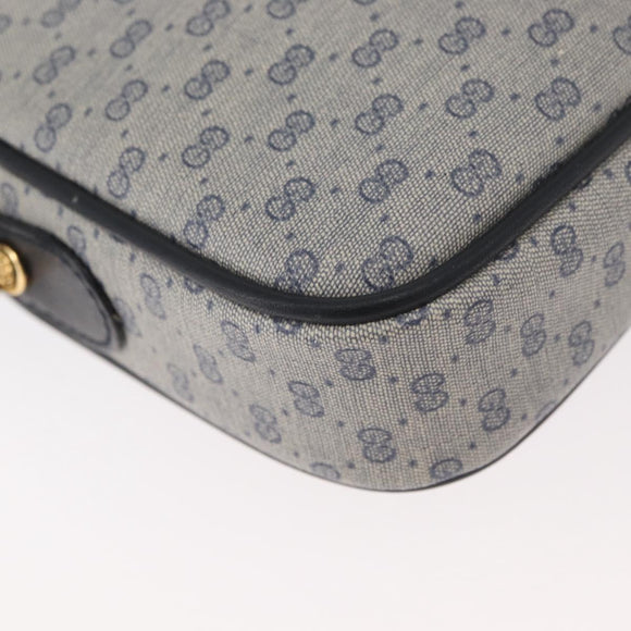 GUCCI Micro GG Supreme Schoudertas PVC Marinegoud 007 56 0095 Auth 180046