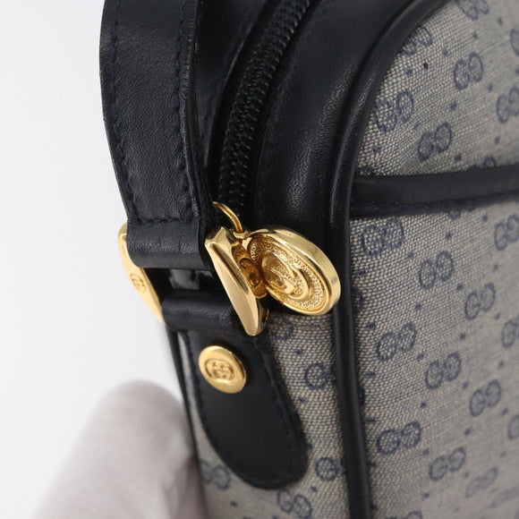 GUCCI Micro GG Supreme Schoudertas PVC Marinegoud 007 56 0095 Auth 180046