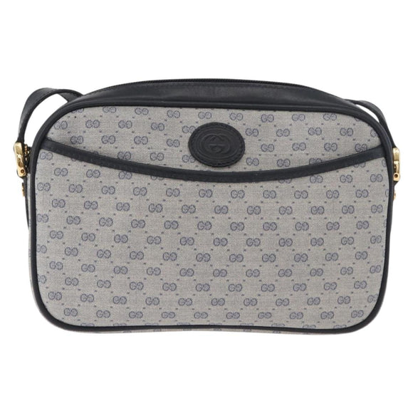 GUCCI Micro GG Supreme Schoudertas PVC Marinegoud 007 56 0095 Auth 180046