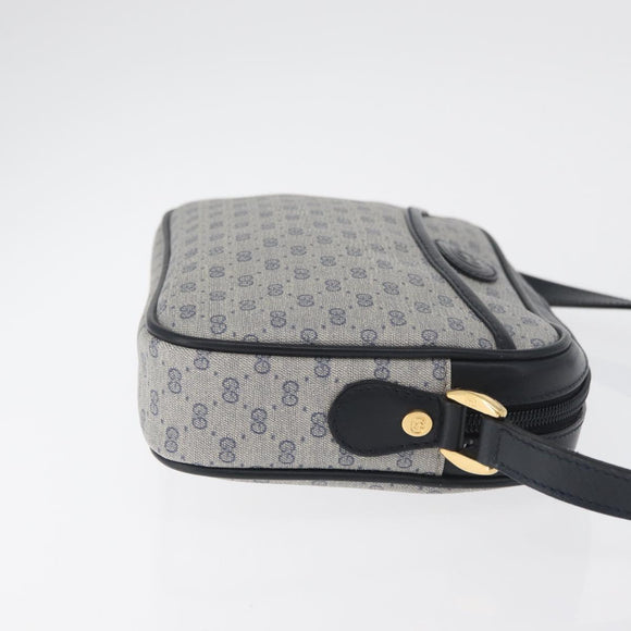GUCCI Micro GG Supreme Schoudertas PVC Marinegoud 007 56 0095 Auth 180046