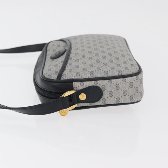 GUCCI Micro GG Supreme Schoudertas PVC Marinegoud 007 56 0095 Auth 180046