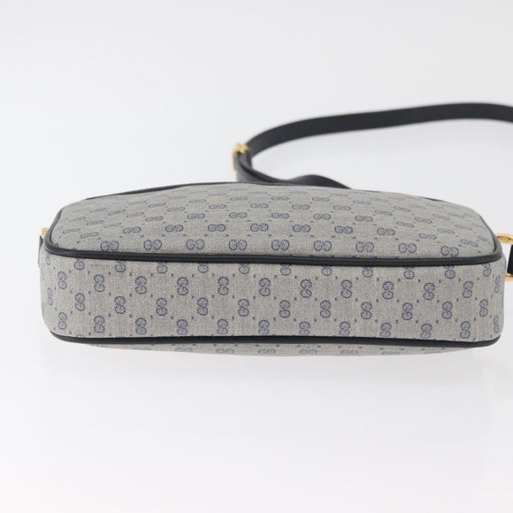 GUCCI Micro GG Supreme Schoudertas PVC Marinegoud 007 56 0095 Auth 180046