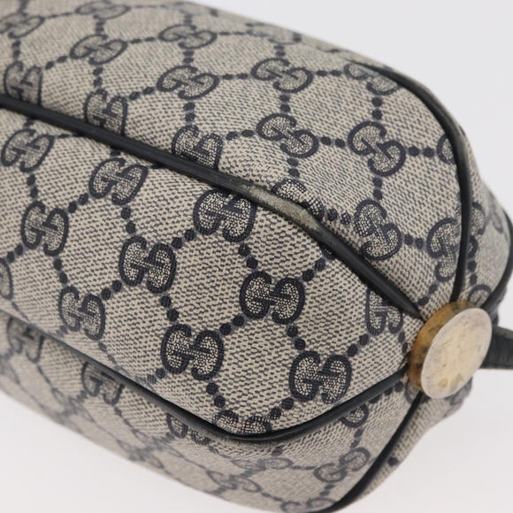 GUCCI GG Supreme Shoulder Bag PVC Navy Gold 001 261 0981 Auth 180048