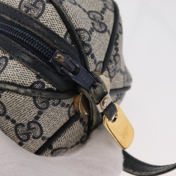 GUCCI GG Supreme Shoulder Bag PVC Navy Gold 001 261 0981 Auth 180048