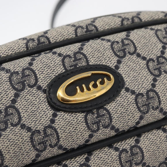 GUCCI GG Supreme Shoulder Bag PVC Navy Gold 001 261 0981 Auth 180048
