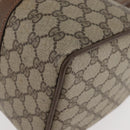 GUCCI GG Supreme Web Sherry Line Hand Bag PVC Beige Red 39 02 007 Auth 180049-15