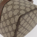 GUCCI GG Supreme Web Sherry Line Hand Bag PVC Beige Red 39 02 007 Auth 180049-17