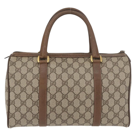 GUCCI GG Supreme Web Sherry Line Hand Bag PVC Beige Red 39 02 007 Auth 180049