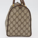 GUCCI GG Supreme Web Sherry Line Hand Bag PVC Beige Red 39 02 007 Auth 180049-3
