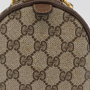 GUCCI GG Supreme Web Sherry Line Hand Bag PVC Beige Red 39 02 007 Auth 180049-4