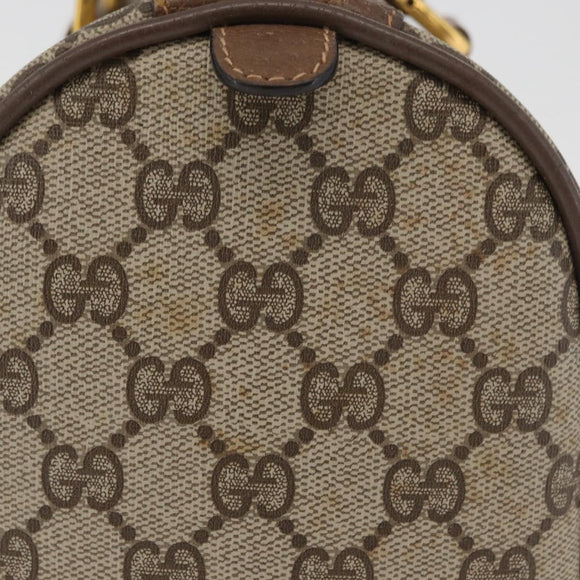 GUCCI GG Supreme Web Sherry Line Hand Bag PVC Beige Red 39 02 007 Auth 180049