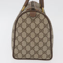 GUCCI GG Supreme Web Sherry Line Hand Bag PVC Beige Red 39 02 007 Auth 180049-5