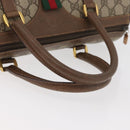 GUCCI GG Supreme Web Sherry Line Hand Bag PVC Beige Red 39 02 007 Auth 180049-8