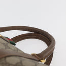 GUCCI GG Supreme Web Sherry Line Hand Bag PVC Beige Red 39 02 007 Auth 180049-14